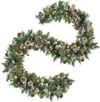 HiBean 9 FT Prelit Christmas Garlan