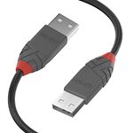 Lindy USB 2.0 Type A to A 1m Cable, 480Mbps Data Transfer Speed, Robust Dual Shielded Cable, Compatible with PC. Printer, External Hard Drive Enclosure, Docking Station