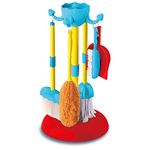 Toy Chef 6-Piece Dust Sweep Mop Set for Kids - Pretend Play House Cleaning Tools w/ Brush, Broom & Dustpan - Functional Playhouse Accessories - Boys & Girls 3+