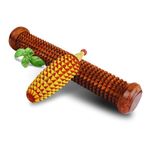 GOSHOPECO Acupressure foot Massager Roller (Wood) with Karela Roller for Palm Exercise Tool(set of 2)