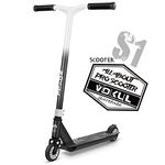 VOKUL Complete Pro Scooter for Kids Boys Girls Teens Up 6 Years - Freestyle Tricks Pro Stunt Scooter - High Performance Gift for Skatepark Street Tricks (S1-Black)