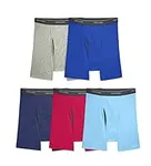 Fruit of the Loom Mens Coolzone Boxer Brief 5 Pack, Assorted, M