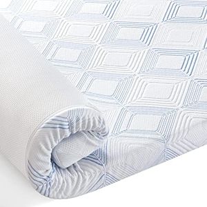 BedStory 4" Memory Foam Mattress Topper King Size, Gel Infused Bed Foam Topper, Foam Mattress Topper, Remoeable Cover, CertiPUR-US for Side & Back Sleepers (King)