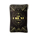 Well Read The Great Gatsby Black Book Themed Pouch Purse for Book Lovers - Ideal Literary Gifts for Book Club, Readers, Authors & Bookworms - Clutch Wallet for Women