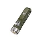 RovyVon A1 USB C Rechargeable EDC Flashlight 650 Lumens Super Bright Outdoor Mini Keychain Flashlights for Everyday Carry, Camping, Thanksgiving, Xmas Gift(Military Green)