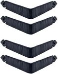 4 Pack - 5 Inch Metal Corner Bracket for Furniture - Black - Handmade Decorative Corner Braces - Rustic Metal Corner Brackets for Tables, Desks, Shelves, Boxes and Chests - The Durango Series