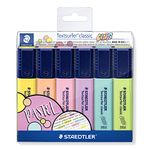 Staedtler Classic Chisel Highlighter Pastel Colour Set of 6 Colours (Assorted)