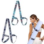 Jeffdad 2Pcs Yoga Mat Carrying Strap, Adjustable Yoga Mat Strap Easy to Carry Hands-Free Adjustable Mat Holder Sling for All Mats