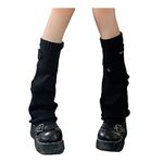 Longyangqk Leg Warmers for Women, Ribbed Knit Leg Warmers Harajuku Kawaii High Heels Boots Warm Fuzzy Leg 90s Girls Streetwear