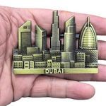 DT DECTONE Regular Metal Fridge Magnet, Dubai 3D Metal Magnet for Fridge, Study Table, Kitchen Shelf, Office Desk, Premium Gift, Best Home Dcor Item for Travel Enthusiasts, Handmade Crafted Magnet-D4