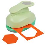 UCEC Hexagon Paper Punch, 2 Inch Paper Punch Hexagon Punch for Paper Crafts, Large Hole Punch Paper Punch Shapes for Crafting Scrapbooking Cards Arts Quilting DIY Fun Projects