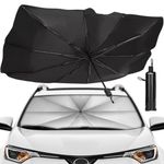 Tiyafuro CAR Sunset Umbrella Car Windshield Sun Shade Umbrella, Foldable Car Sunset Umbrella Cover UV Block Car Front Window Protection Yourself and Car Summer Heat Protector