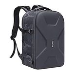 MOSISO Camera Backpack,DSLR/SLR/Mirrorless Photography Camera Bag Camouflage Waterproof Hardshell Case with Tripod Holder&Laptop Compartment Compatible with Canon/Nikon/Sony/DJI Mavic Drone, Gray