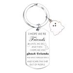 Nfyxcaz Funny Friend Keychains Friendship Gifts for Women Christmas Birthday Gifts for Friend Easter Halloween Gifts for Sister Bestie Classmates Long Distance Friendship Keychain