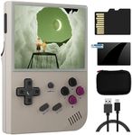 RG35XX Dual OS Retro Handheld Game Console Linux Garlic 64G TF Card Built-in 6800+ Games 3.5 inches IPS Screen Pocket Video Game Console Plug and Play Classic Games with Storage Bag