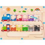 Montessori Toys for 2 Year Old, Toddler Toys for Ages 2-4, Magnetic Color and Number Maze, Wooden Magnetic Balls Board Toddler Puzzles, Learning Toys Gifts for 2 3 4 5 Years Old Kids Boys Girls