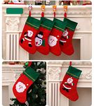 Apsambr Cloth Stockings Santa (Red_23 X 15 X 36Cm) Pack Of 4