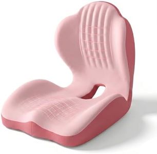ROWPOZ Ergonomic Memory Foam Seat Cushion, 2026 Upgraded Breathable Seat Cushion with Lumbar Support, Cutout Hollow, Ideal for Long Driving, Office & Home (Pink)
