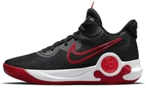 Nike Men's KD Trey 5 IX Basketball CW3400-001 Sneakers, Black/White/Bright Crimson/University Red, 10