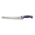 Mercer Culinary Purple Millennia Colors Handle, 10" Bread Knife (Wavy Edge Wide)