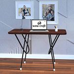 wow craft Multi Purpose Foldable & Portable Study Table, Computer Desk, Laptop Desk, 2 Seater Dining Table for Home and Office, Made with Matt Finish Engineered Wood (2x3ft, FS Mango Brow)