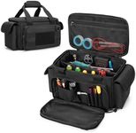 Rexmica Small Tool Bag with Anti-friction and Thick Padded Bottom, Tool Storage Organizer for Men, Tactical Bag, Range Bag, Multi-functional Work Bag for Repairman, Electrician, Carpenters, Handyman