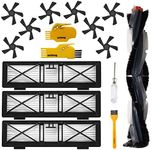 Replacement for Neato Botvac Robot Vacuum Cleaner D Series D3 D5 D75 D80 D85 Accessories Kit Pack of 1 Main Brush,3 Hepa Filters,3 Side Brushes, 2 Cleaning Tool