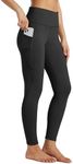 WILLIT Women's Fleece Lined Leggings High Waisted Winter Thermal Yoga Running Pants with Pockets Black M