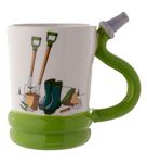 Puckator Garden Hose Ceramic Shaped Handle Tea Coffee Mug - Funny Home Accessories - Cute Gifts for Girlfriend - Large Mugs for Men Women Hot Drinks - Cute Cups Presents - Secret Santa Gift - Cup Set