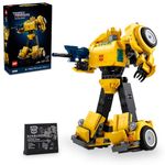 LEGO Icons Transformers Bumblebee Action Figure, Collectible Robot Gift for Adults, Movie Themed Model Building Set for Sci-Fi Enthusiasts and Transformers Fans, Converts to Vehicle Mode, 10338