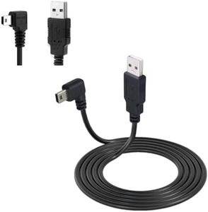 Charging Power Cable Right Angle for Dash Camera Cable, 4 Meters USB 2.0 to Mini USB Car Vehicle Power Charger for Garmin Nuvi GP, Rear View Mirror Cam, Backup Camera Extra Long Length USB Data Cable