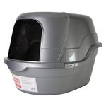 Nature's Miracle Cat Litter Box with Built in Odor Neutralizer, Enclosed Oval Hood, Silver