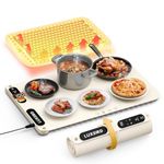Luxbird Food Warming Mat for Buffet, Fast Full Surface Heating Electric Warming Tray with 7 Level Temperature, 8 Timer, Portable Food Warmer for Parties, Buffet, House Warming Gifts, New Home