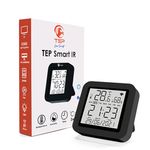 TEP SMART LIFE - SMART REMOTE T&H SENSOR + IR CONTROL - LCD - 65X65X17MM - BLACK (Alexa support) - iOS & Android App