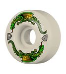 Powell Peralta Dragon Formula 93A Green Dragon Skateboard Wheels (54mm x 32mm), White (WSBADGNF543293A4)