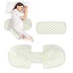 Ckbuity Wedge Pregnancy Pillow, U-Shaped Maternity Pillow For Sleeping, V Pillows Double Wedge Cotton Pillow For Adults, Women Sleeping Pillow Support for Back, Hips, Legs(B)