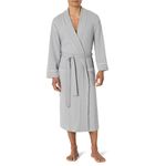 Amazon Essentials Men's Waffle Shawl Robe, -Light Grey, XL/XXL