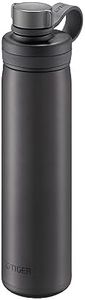 MTA-T080KS Tiger Thermos Water Bottle, 28.7 fl oz (800 ml), Vacuum Insulated Carbonated Bottle, Stainless Steel Bottle, Sports Drinks, Beer OK, Large Capacity, Cold Insulation, Growler, Steel (Black)