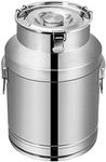 Fulgutonit Milk Can 28L/7.8 Gallon Stainless Steel 304 Heavy Duty Milk Jug Bucket Wine Pail Bucket Bottle, Large Capacity Can Tote Jug with Sealed Lid and Carry Handle