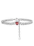PROSTEEL Stainless Steel Anklets for Women Cuban Anklets Women Ankle Bracelets July Birthstone Anklet