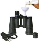 Binocular Flask with Funnel, Nylon Strap - 16 oz Secret Flask, Hidden Flasks for Liquor for Women, Funny Flask for Liquor for Men - Easy to Clean Plastic Flask With Double Barrel 8 oz Each