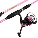 Wakeman Strike Series Spinning Rod and Reel Combo-Hot Pink