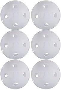 Franklin Sports Plastic Baseballs - Indestruct-A-Ball Plastic Batting Practice Baseballs - Plastic Training Balls - MLB Official Size - White - 6 Pack