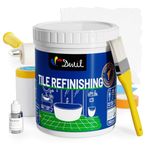 DWIL Tub and Tile Refinishing Kit - Odorless DIY Sink Bathtub Countertop Repair White Coating, Easy Cover Application, Refacing Bathroom Kitchen, Bathtub kit with tools, Semi-Gloss White
