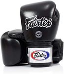 Fairtex BGV1BR Muay Thai Boxing Training Sparring Gloves for Men, Women, Kids | MMA Gloves, Kickboxing, Gym, Workout | Premium Quality, Light Weight & Shock Absorbent 12 oz Boxing Gloves-Black