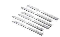 Shapes Feast Premium Stainless Steel Dinner Knife Set of 6 | Dinner Knife Set, Knife For Cheese Bread, Butter, Jam Rust Proof High Durable Stylish Dishwasher Safe Sliver, Dinner Knife Size 21cm