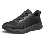 ADQ Sneakers Men Sports Shoes Casual Walking Shoes Chaussures Hommes Lightweight Comfortable Breathable Versatile Low Top, Balck 10