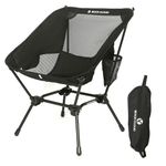 ROCK CLOUD Portable Camping Chair Ultralight Folding Chairs Compact Outdoor for Camp Hiking Backpacking Lawn Beach Sports Black