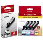 Canon PIXMA MG6821 High Yield Pigment Black with 4-Color (BK/C/M/Y) Ink Cartridge Set New