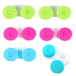 OMBRISA Contact Lens Cases, Contact Lens Holder 6pcs, Portable Leak-Proof Contact Lens Container, Colorful Contact Lens Accessories for Daily Travel and Work (6pcs)